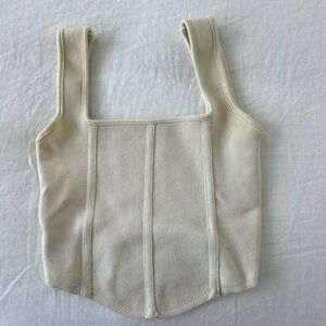 Zara beige, crop top